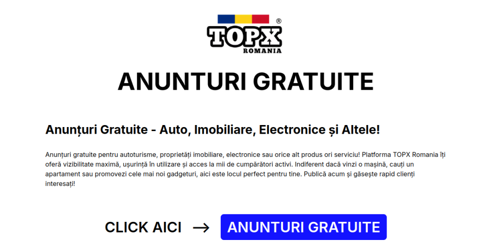 Previzualizare TOPX — anunțuri gratuite